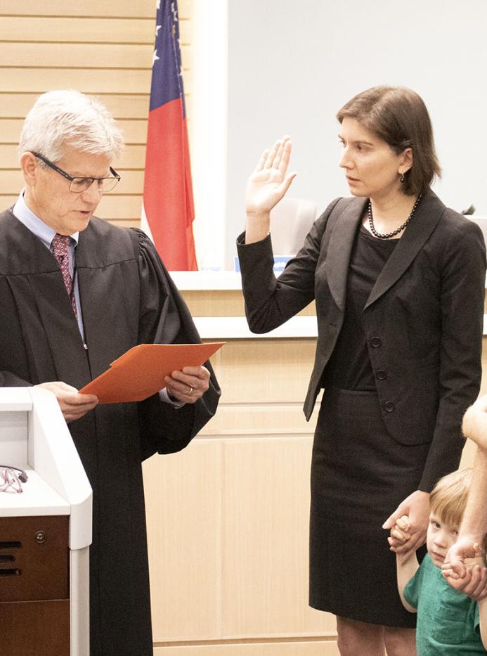 Erin Elwood sworn in